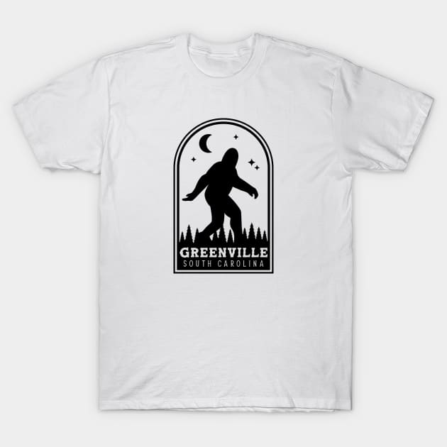 Greenville South Carolina SC Bigfoot Tourist Souvenir T-Shirt by carolinafound